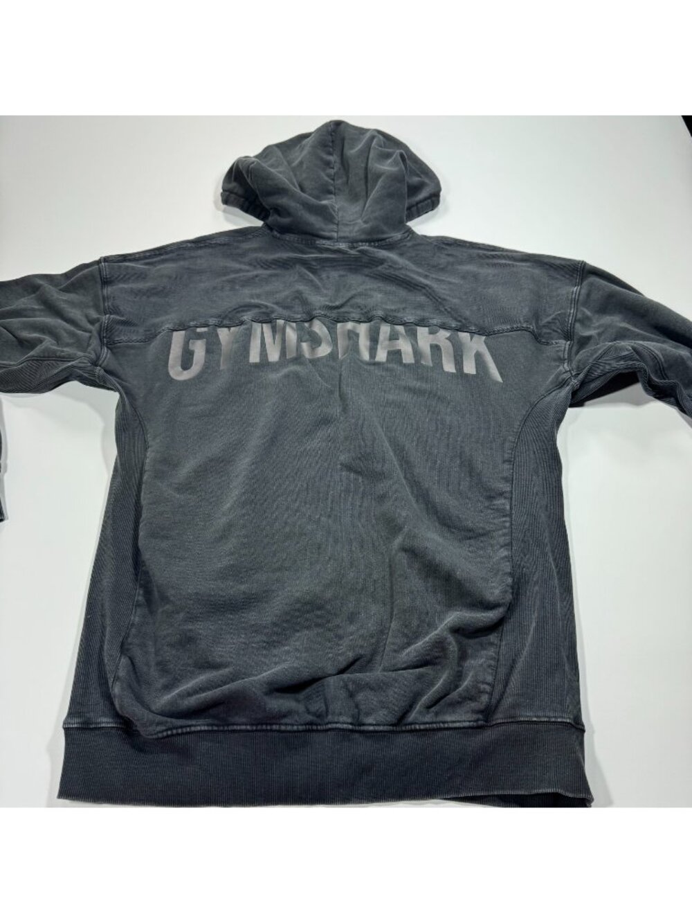 Gymshark Hoodie Men's L Black Cotton Fleece Performance Oversized Activewear